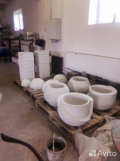 Бетонные вазы на заказ и в наличии