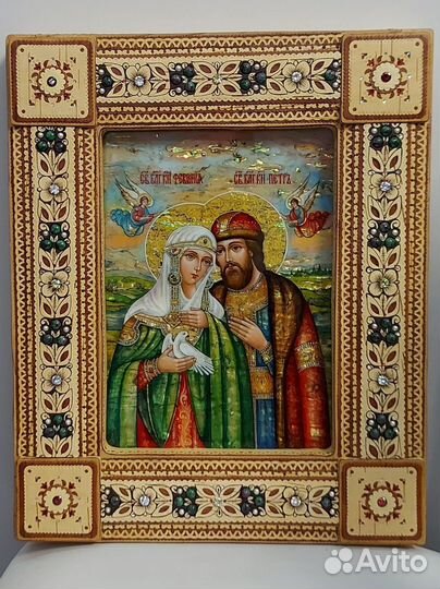 Икона Святые князь Петр и княгиня Феврония