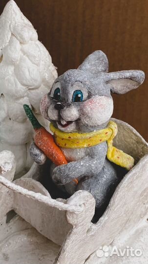 Ватные елочные игрушки