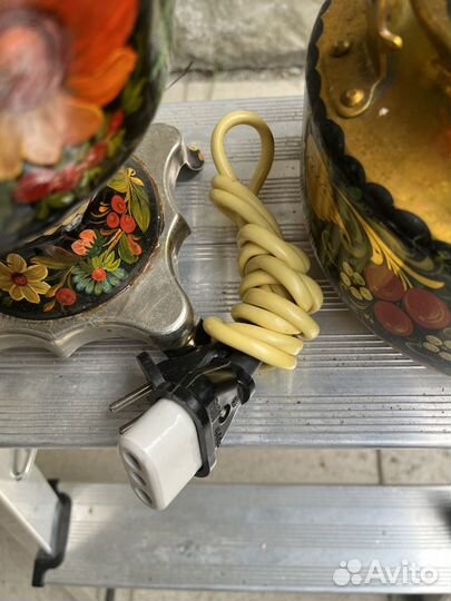 Электросамовар и чайник (расписной, под хохлому)