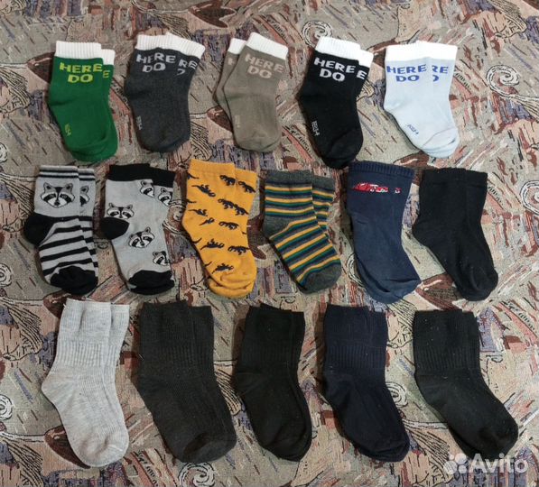 Носки детские б/у (на ножку р. 27-29)