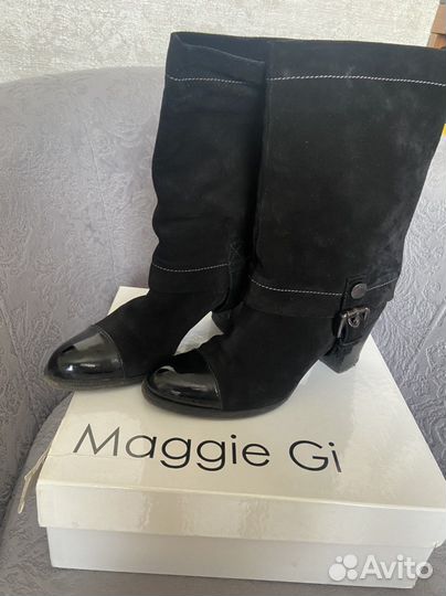 Сапоги демисезонные натуральная замша