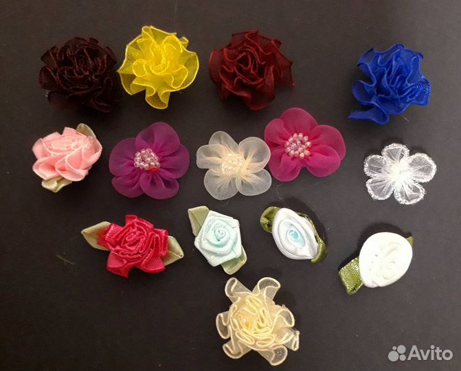 Аппликации детские, спортивные, Цветы пришивные