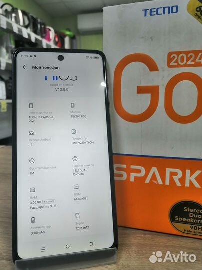 TECNO Spark Go 2024, 3/64 ГБ