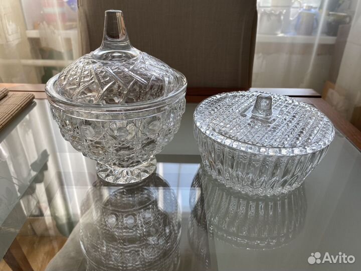 Пепельница конфетница хрустальная СССР