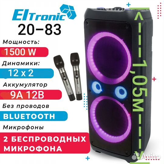 Акустическая система, колонки eltronic новые