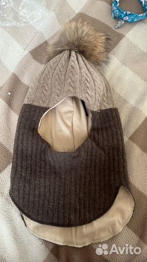 Шапка зимняя теплая на 3года