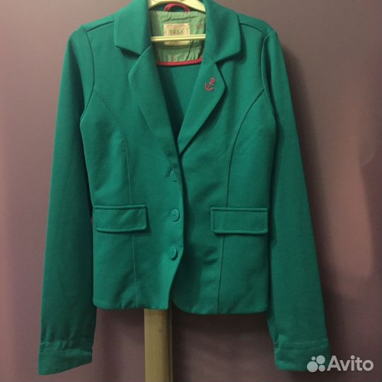 Пиджак для девочки школьный (бирюза ) (рост 134-14