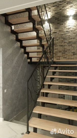 Изготовление металлического каркаса лестницы