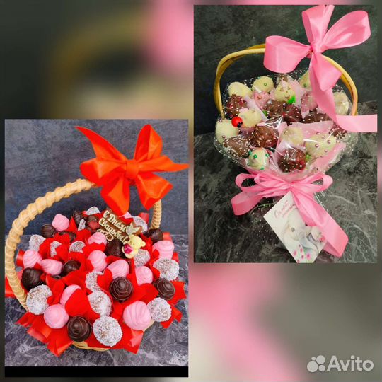 Букеты с клубникой из бельгийского шоколада