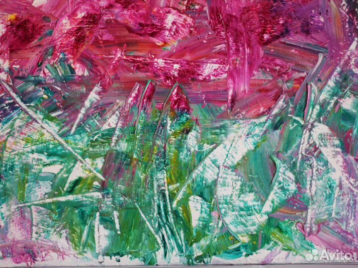 Карина маслом абстракционизм Пионы
