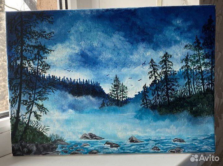 Картина маслом на холсте для подарка