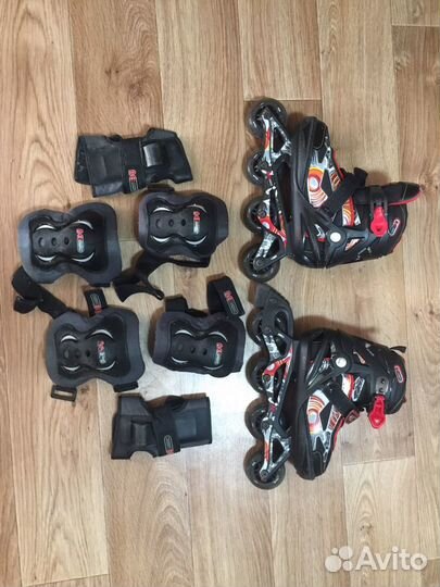 Роликовые коньки детские раздвижные размер 36-41