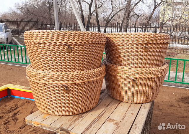 Кашпо 90 л из ротанга для дома и сада