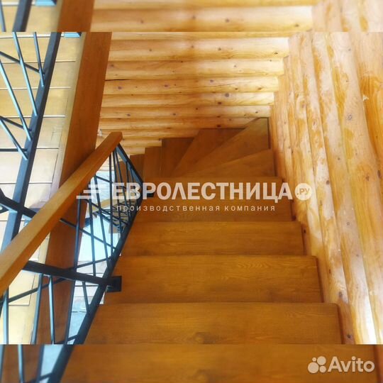 Лестница на второй этаж под ключ