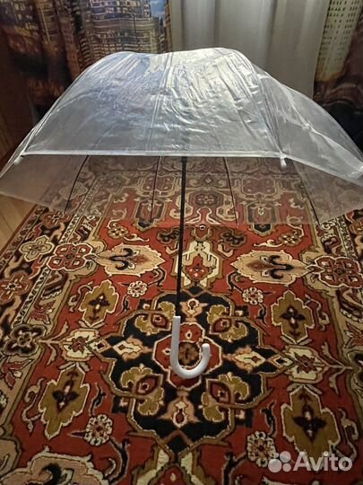 Зонт трость прозрачный