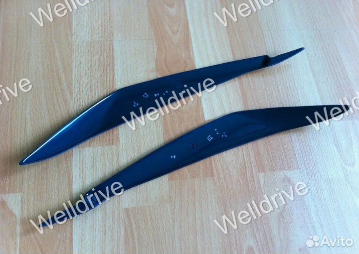 Реснички BMW X5 E70 на фары передние узкие