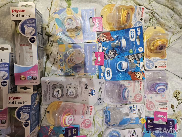 Все новое. Дет. бутылочки pigeon,соски Avent и тд