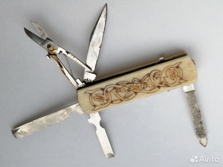 Нож мультитул СССР Павловский кость складной