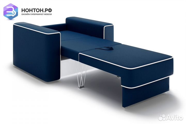 Кресло еврокнижка Берген темно-синее