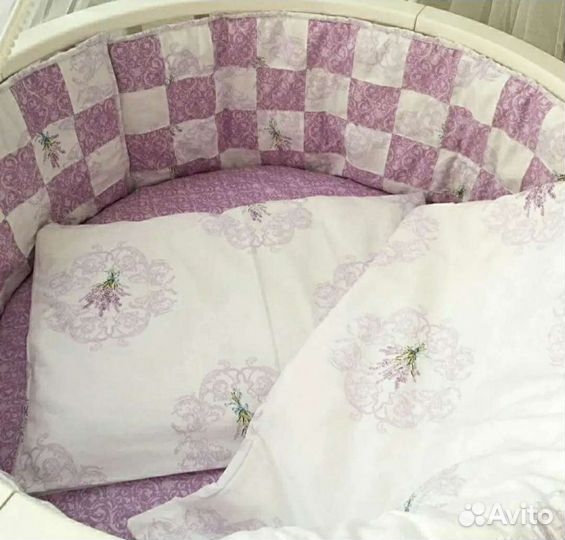 Разные бортики в детскую кроватку для девочки