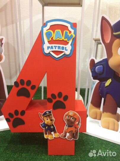 Щенячий патруль,день рождения,4 года,декор