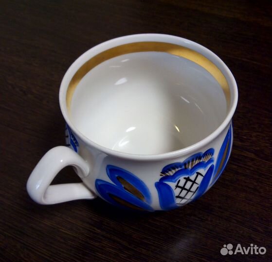 Чайная пара гигант Синяя птица Вербилки 50-60 гг