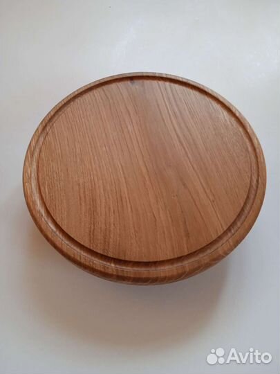 Круглая Дубовая доска с цельного куска дерева