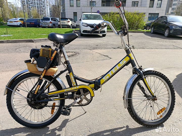 Складной мотовелосипед дырчик мопед Wagnerland