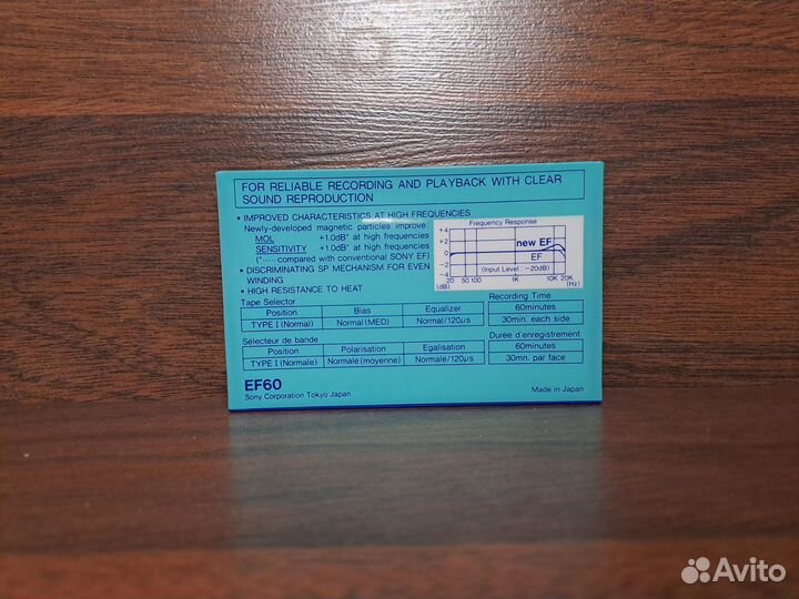 Аудиокассета sony EF 60 (улучшенная)