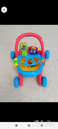 Ходунки каталка chicco говорящая тележка
