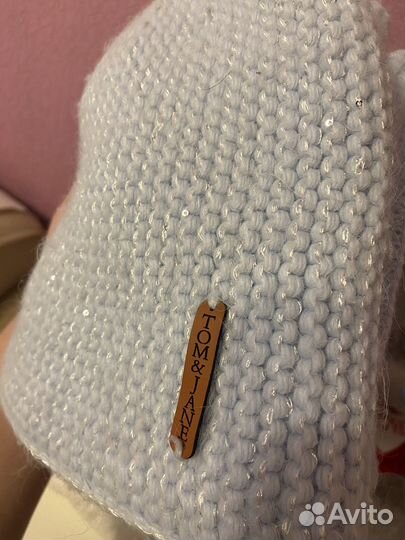 Шапка бини и снуд вязаный комплект