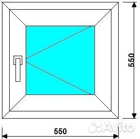 Окно пвх 55х55