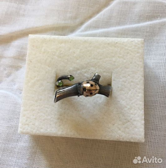 Кольцо серебро