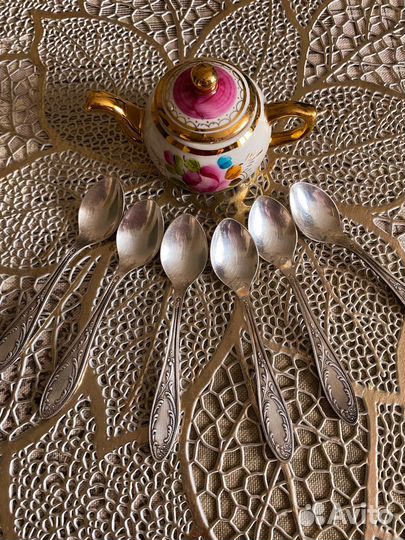 Кофейные ложки мельхиор, посеребрение