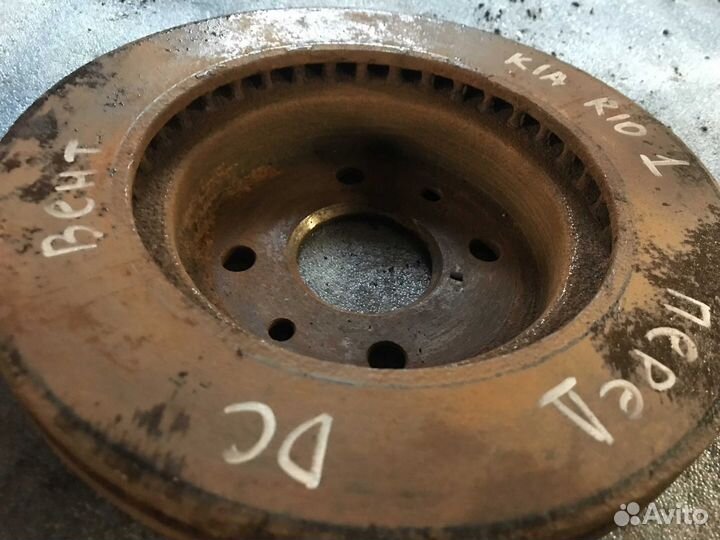 Диск переднего тормоза Kia Rio 1 DC вентилируемый