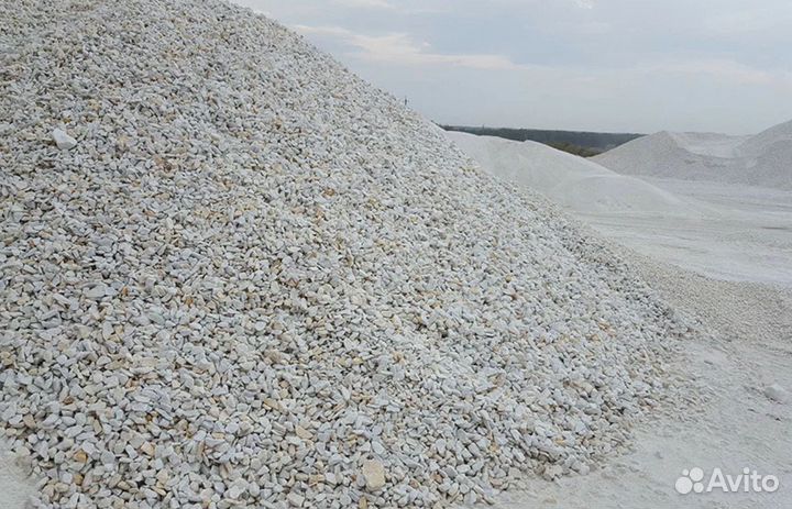 Щебень мраморный белый фр 5-20