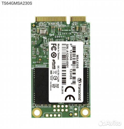 Диск SSD Transcend MSA230S msata 64GB SATA III (6G