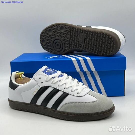 Кроссовки Adidas Samba White/Black (Арт.84309)