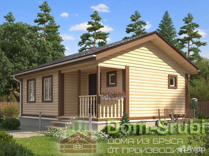 Камешково. Хорошая надёжная Баня из бруса Б-39 6х8