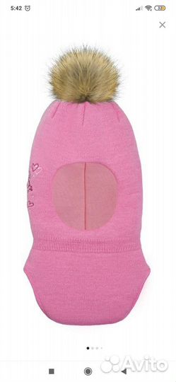 Шапка шлем для девочки новая зимняя