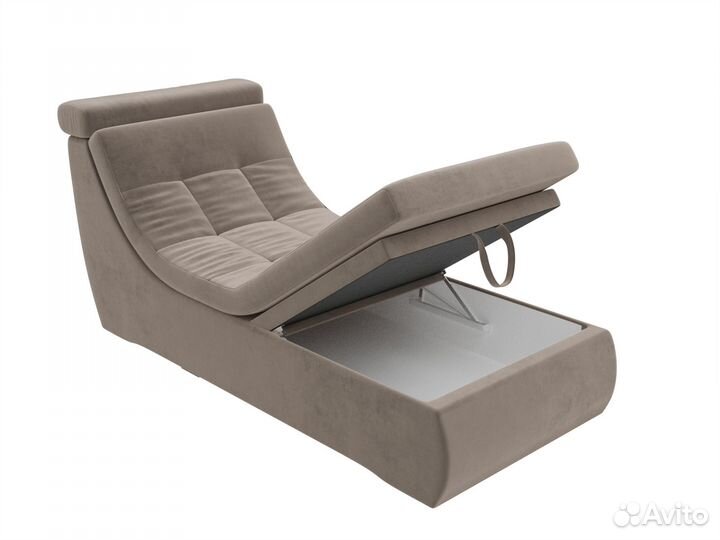 Модуль Холидей Люкс канапе, велюр, коричневый