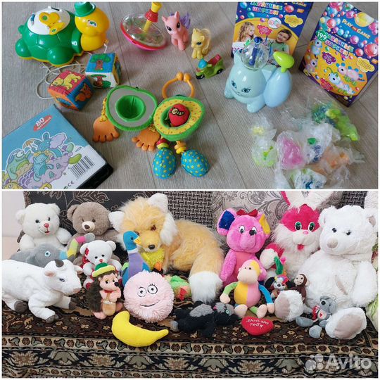 Мягкие и развивающие игрушки пакетом