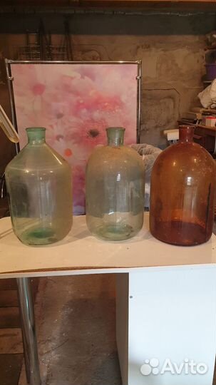 Бутылка стеклянная 10л