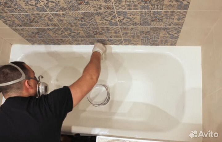 Реставрация ванн жидким акрилом, литьевым мрамором