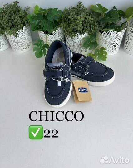 Chicco 22 мокасины/слипоны/топсайдеры, новые