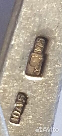 Очень редкая ложка СССР серебро скань филигрань