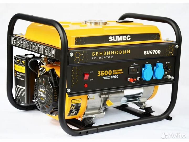 Бензиновый генератор Sumec SU4700 3,5 кВт ручной