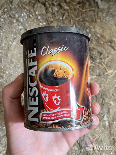 Банка из-под кофе nescafe classic. 2004 год.Винтаж