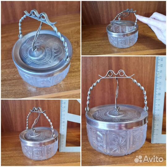 Хрустальная ваза, сахарница, салатница, пепельница